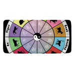 Colourful Chinese Zodiac Wheel Print Towel