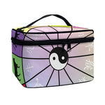 Colourful Chinese Zodiac Wheel Print Travel Makeup Bag