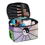 Colourful Chinese Zodiac Wheel Print Travel Makeup Bag