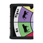 Colourful Chinese Zodiac Wheel Print Trifold Wallet