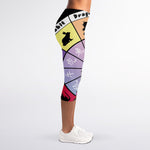 Colourful Chinese Zodiac Wheel Print Women's Capri Leggings