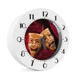 Comedy And Tragedy Theater Masks Print Alarm Clock