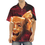 Comedy And Tragedy Theater Masks Print Aloha Shirt