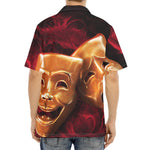 Comedy And Tragedy Theater Masks Print Aloha Shirt