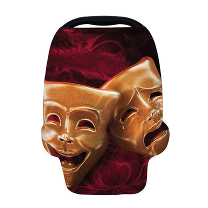 Comedy And Tragedy Theater Masks Print Baby Seat Cover