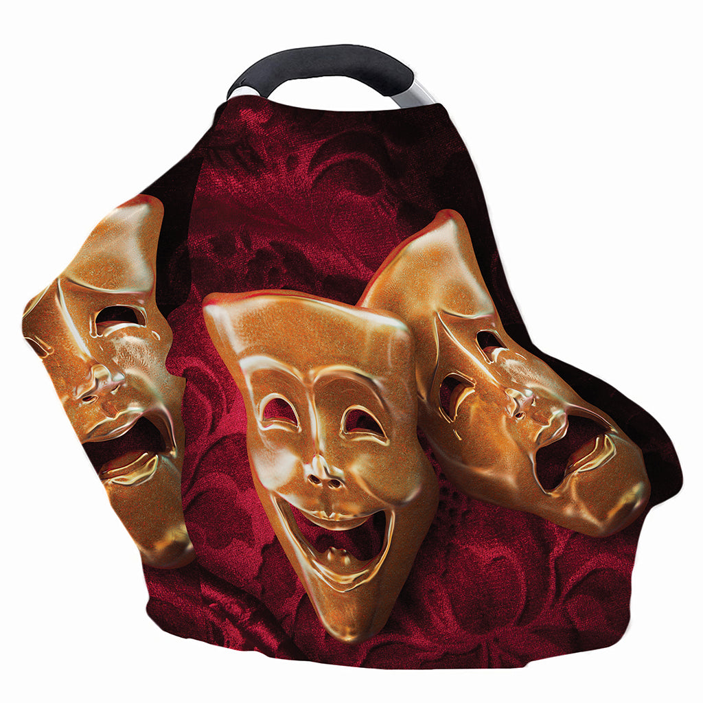 Comedy And Tragedy Theater Masks Print Baby Seat Cover