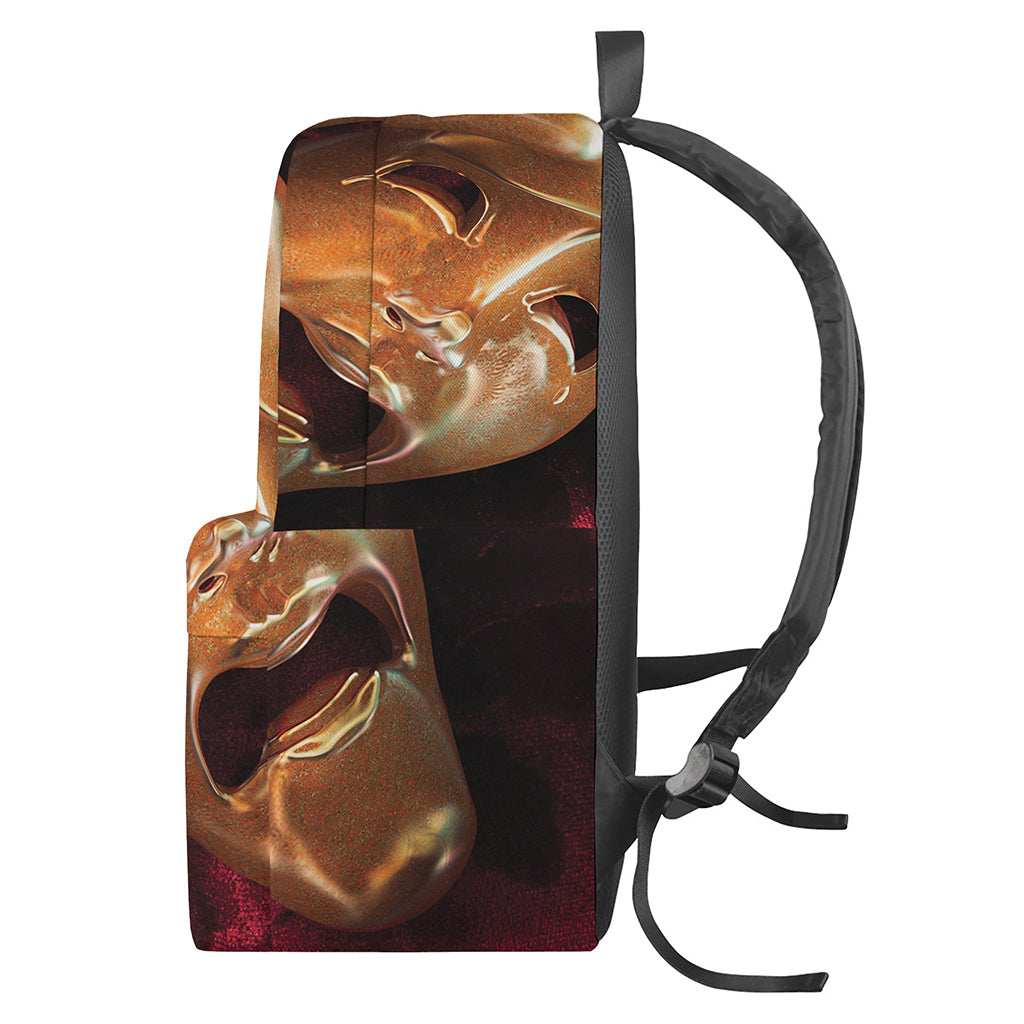 Comedy And Tragedy Theater Masks Print Backpack