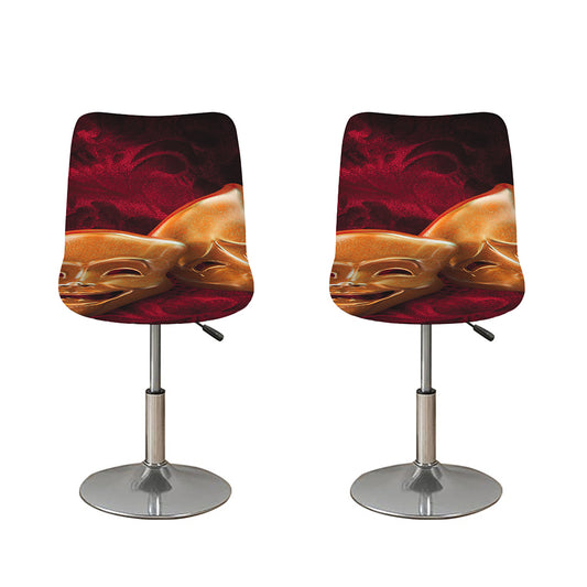 Comedy And Tragedy Theater Masks Print Bar Stool Covers