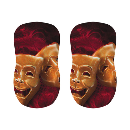 Comedy And Tragedy Theater Masks Print Bar Stool Covers