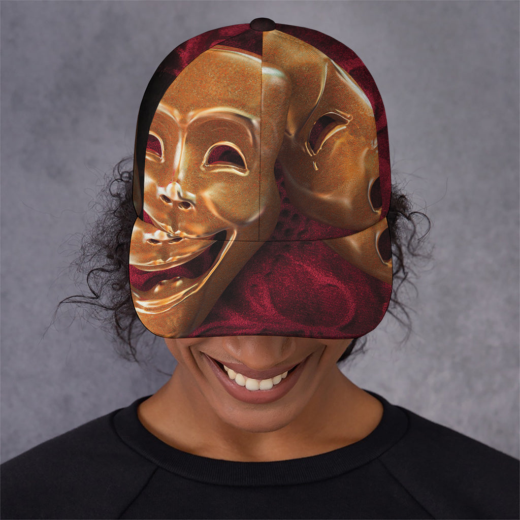 Comedy And Tragedy Theater Masks Print Baseball Cap