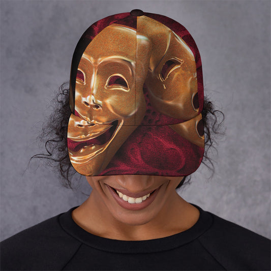 Comedy And Tragedy Theater Masks Print Baseball Cap