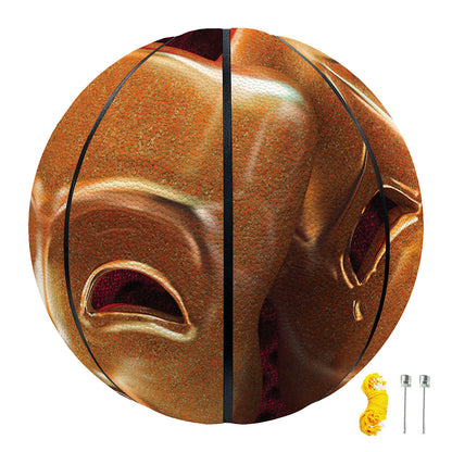 Comedy And Tragedy Theater Masks Print Basketball