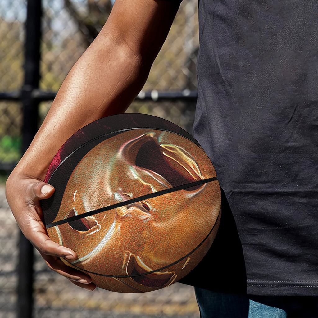 Comedy And Tragedy Theater Masks Print Basketball