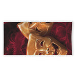 Comedy And Tragedy Theater Masks Print Beach Towel