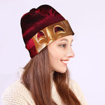 Comedy And Tragedy Theater Masks Print Beanie