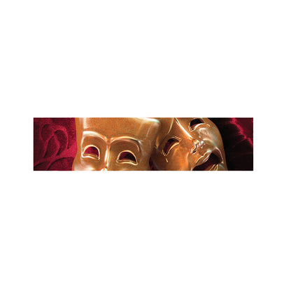 Comedy And Tragedy Theater Masks Print Bed Runner