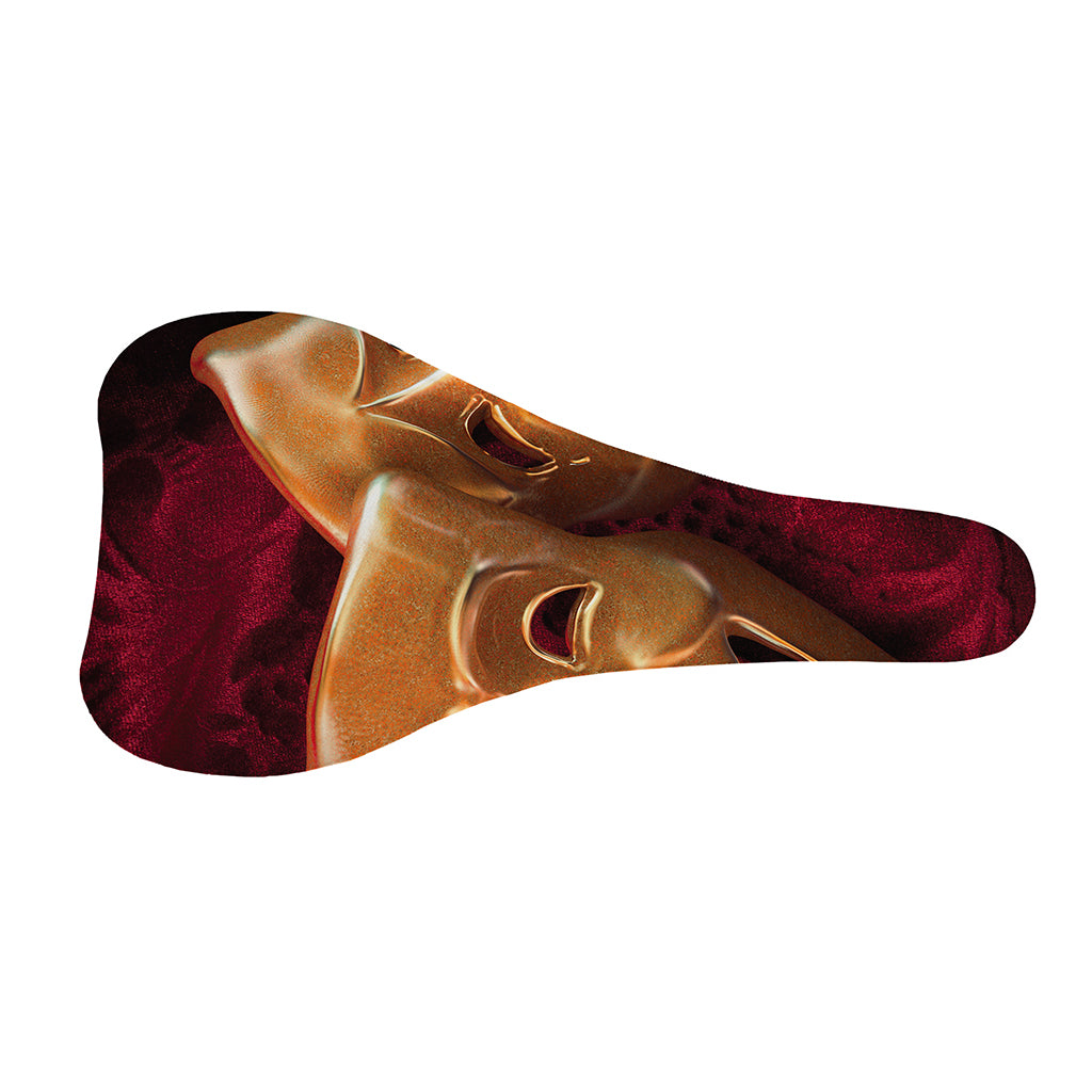 Comedy And Tragedy Theater Masks Print Bicycle Seat Cover