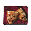 Comedy And Tragedy Theater Masks Print Bifold Wallet