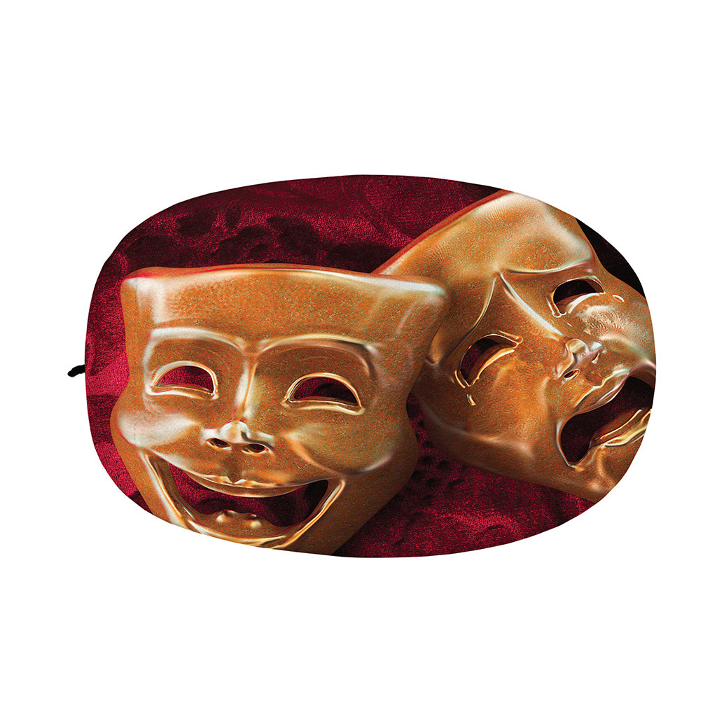 Comedy And Tragedy Theater Masks Print Car Side Mirror Covers