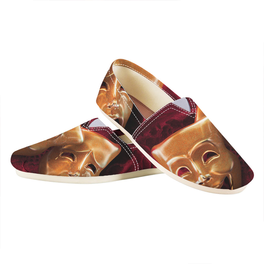 Comedy And Tragedy Theater Masks Print Casual Shoes