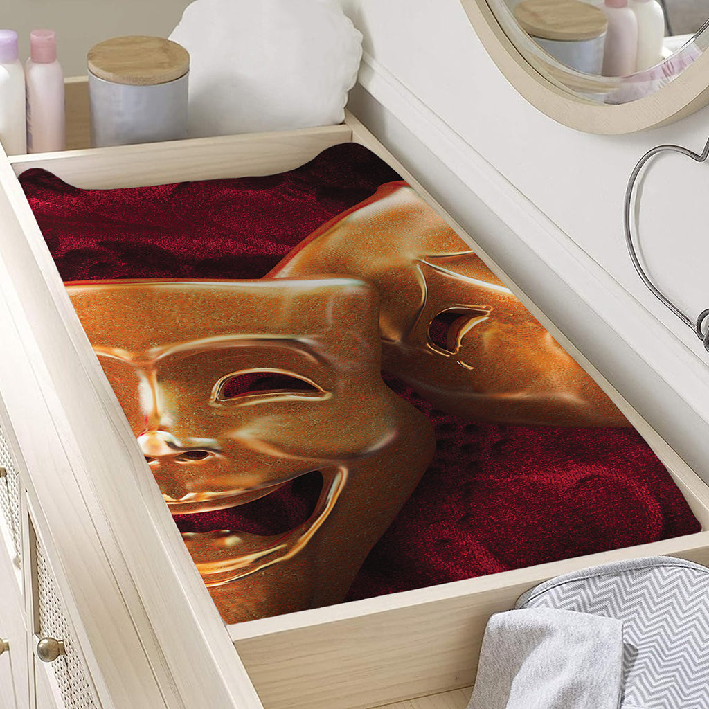 Comedy And Tragedy Theater Masks Print Changing Pad Cover