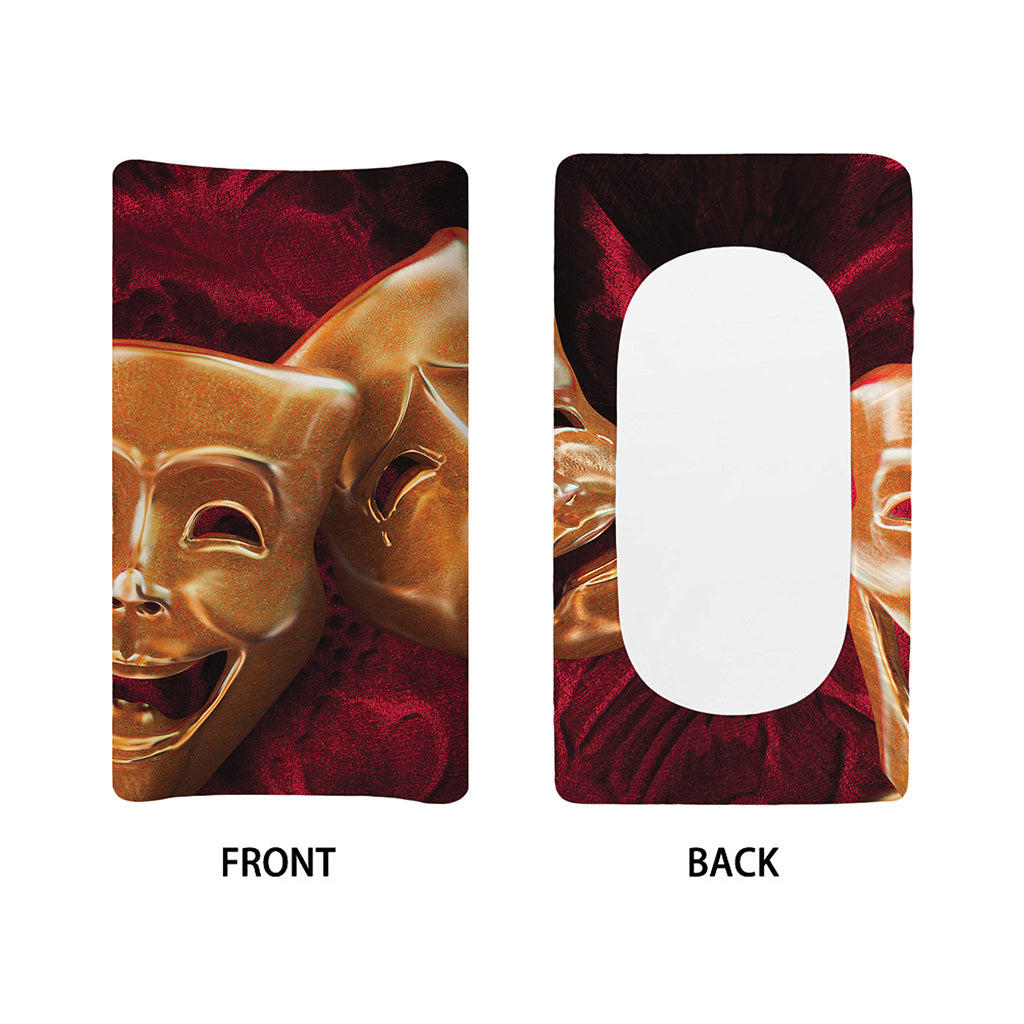 Comedy And Tragedy Theater Masks Print Changing Pad Cover