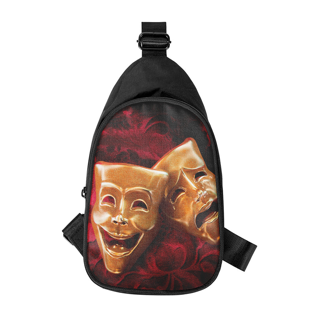 Comedy And Tragedy Theater Masks Print Chest Bag
