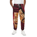 Comedy And Tragedy Theater Masks Print Cotton Sweatpants