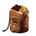 Comedy And Tragedy Theater Masks Print Drawstring Makeup Bag