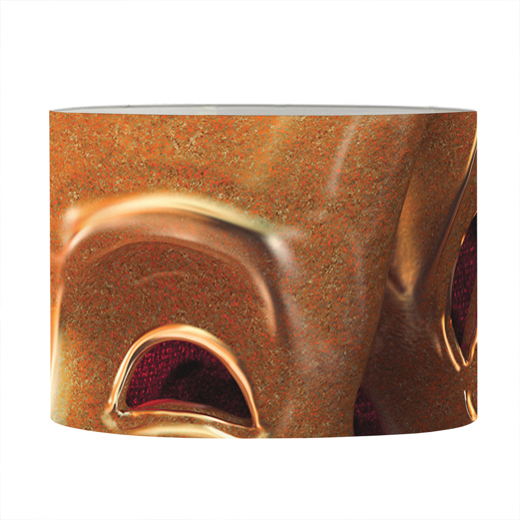 Comedy And Tragedy Theater Masks Print Drum Lamp Shade
