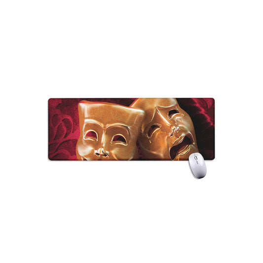 Comedy And Tragedy Theater Masks Print Extended Mouse Pad