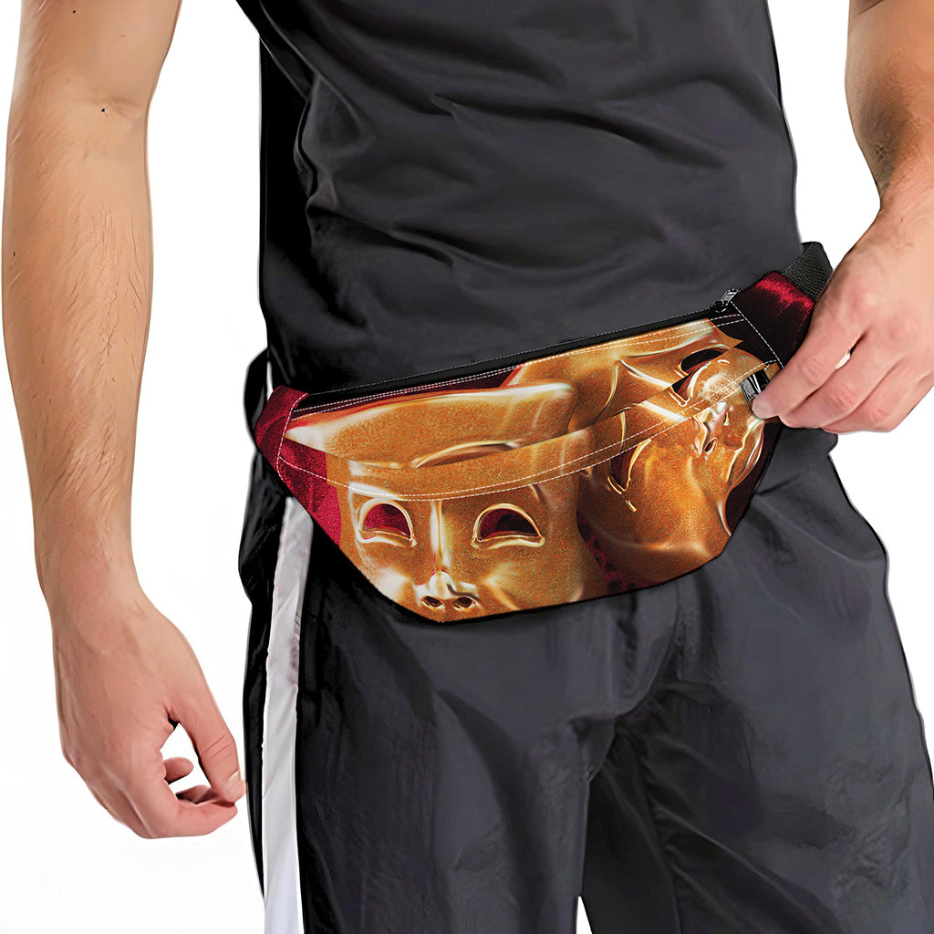 Comedy And Tragedy Theater Masks Print Fanny Pack