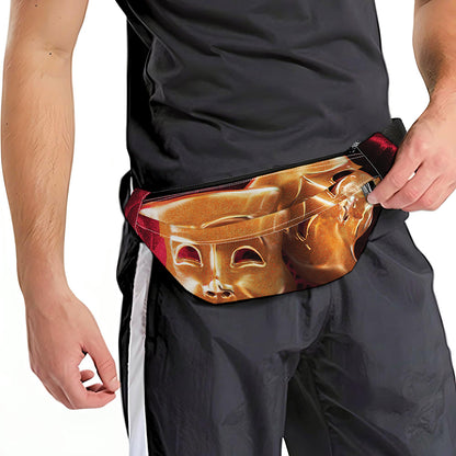 Comedy And Tragedy Theater Masks Print Fanny Pack
