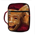 Comedy And Tragedy Theater Masks Print Front Pocket Bible Bag