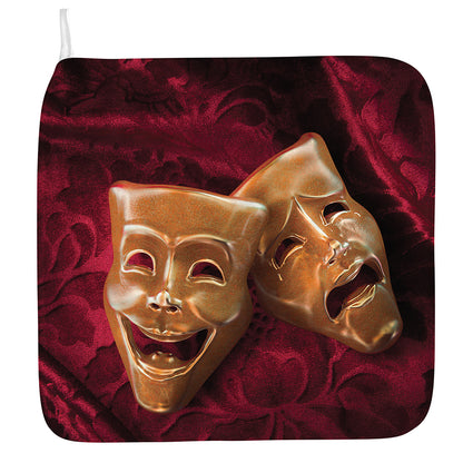 Comedy And Tragedy Theater Masks Print Hand Towel