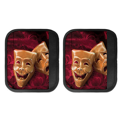 Comedy And Tragedy Theater Masks Print Handle Covers