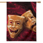 Comedy And Tragedy Theater Masks Print House Flag