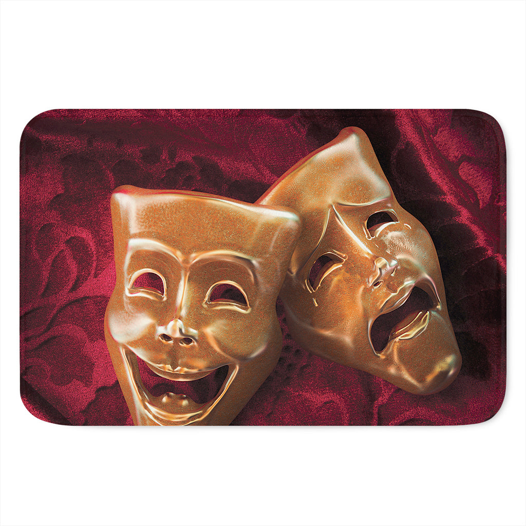 Comedy And Tragedy Theater Masks Print Indoor Door Mat