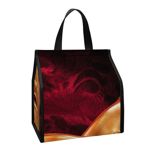 Comedy And Tragedy Theater Masks Print Insulated Lunch Tote