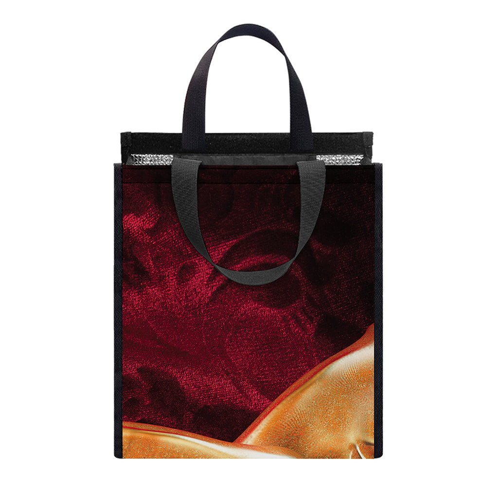 Comedy And Tragedy Theater Masks Print Insulated Lunch Tote