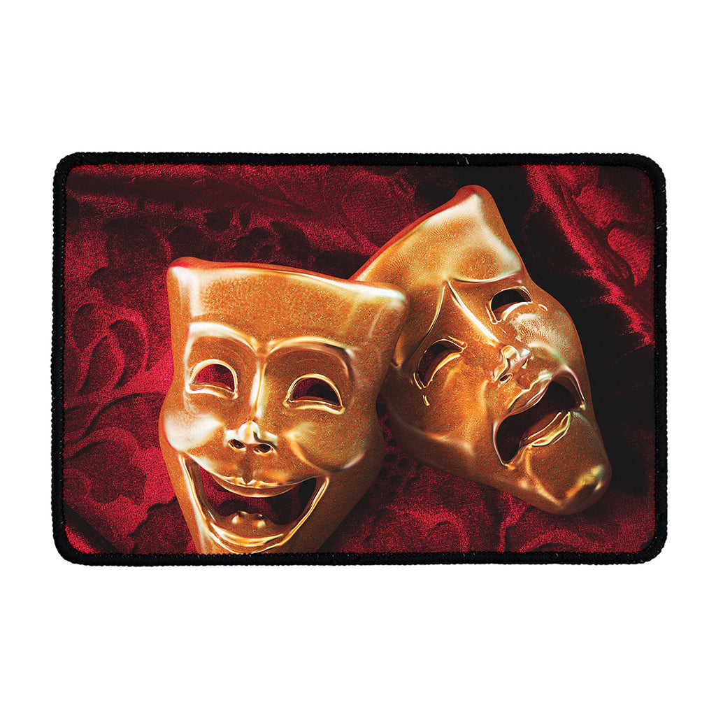 Comedy And Tragedy Theater Masks Print Kitchen Mat