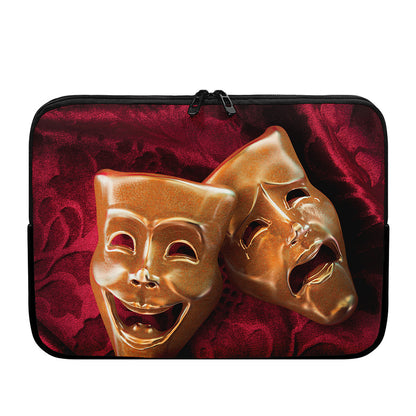 Comedy And Tragedy Theater Masks Print Laptop Sleeve