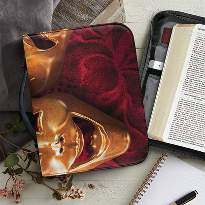 Comedy And Tragedy Theater Masks Print Leather Bible Cover