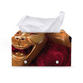 Comedy And Tragedy Theater Masks Print Leather Tissue Box Cover