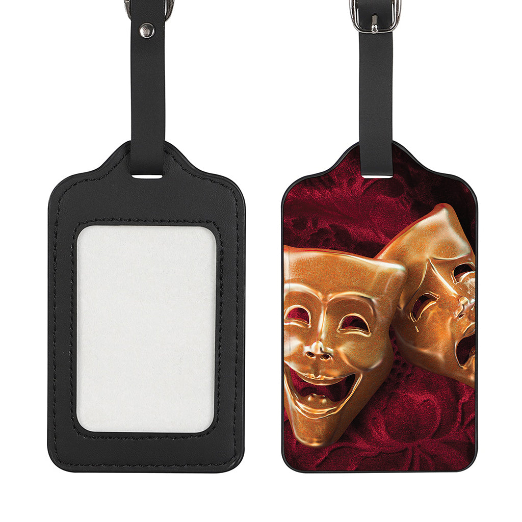 Comedy And Tragedy Theater Masks Print Luggage Tag