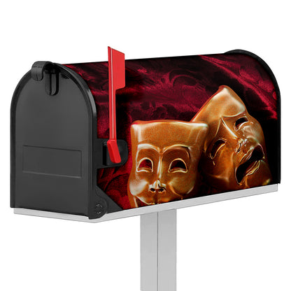 Comedy And Tragedy Theater Masks Print Mailbox Cover