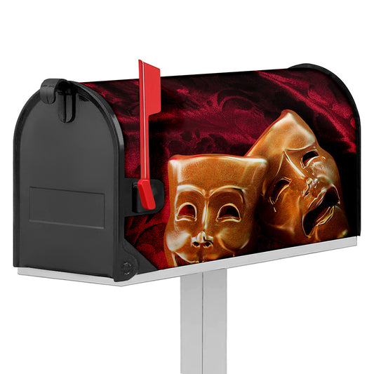 Comedy And Tragedy Theater Masks Print Mailbox Cover