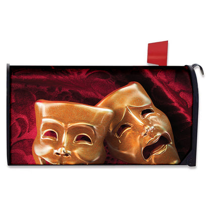 Comedy And Tragedy Theater Masks Print Mailbox Cover