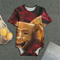 Comedy And Tragedy Theater Masks Print Men's Bodysuit