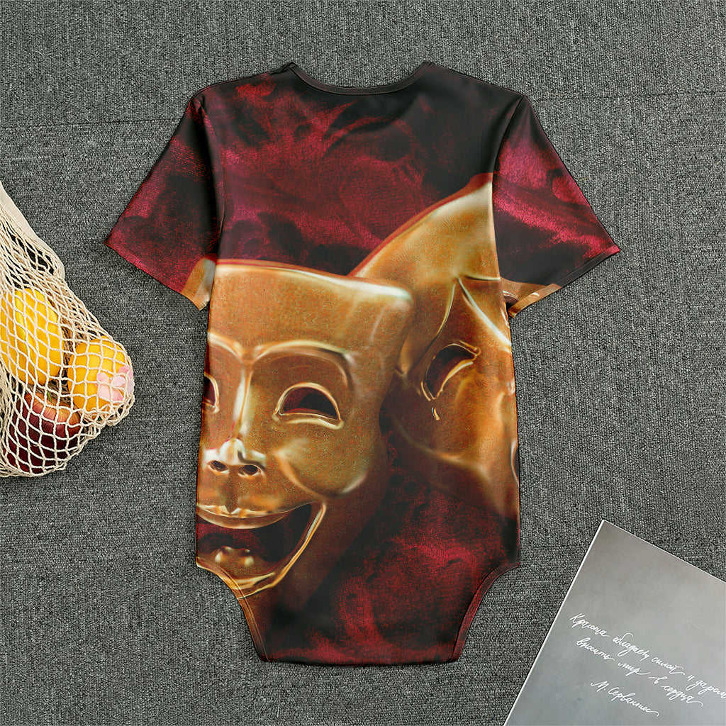 Comedy And Tragedy Theater Masks Print Men's Bodysuit